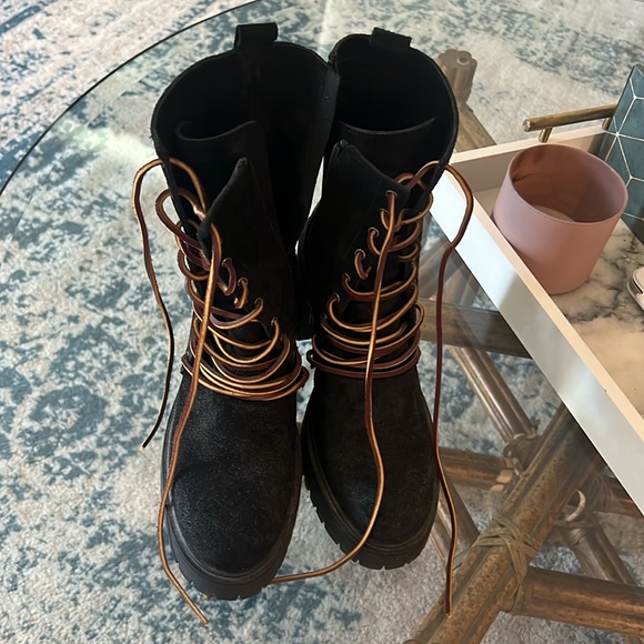 Dylan lace up free people black boots - Picture 3 of 8